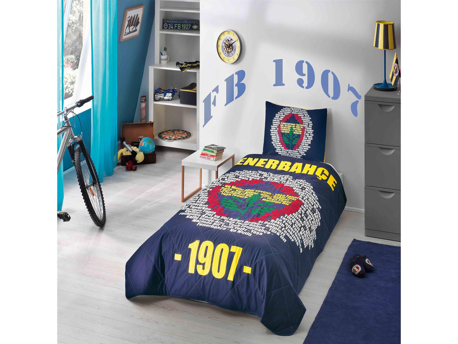 Taç Fenerbahçe Marşlı Logo Tek Kişilik Ranforce Yatak
